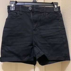 American Eagle black denim shorts